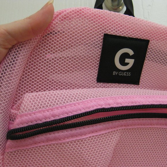 NWT Guess logo pink mini backpack mesh purse bag - Picture 6 of 11